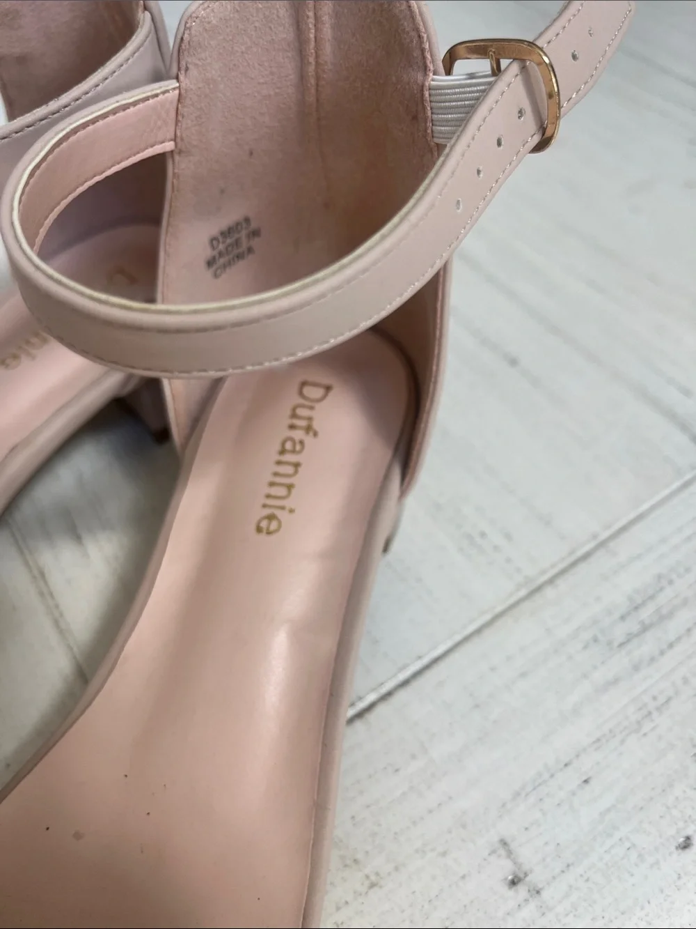 Dufannie Nude Blush Double-Ankle Strap Low Block Sandals